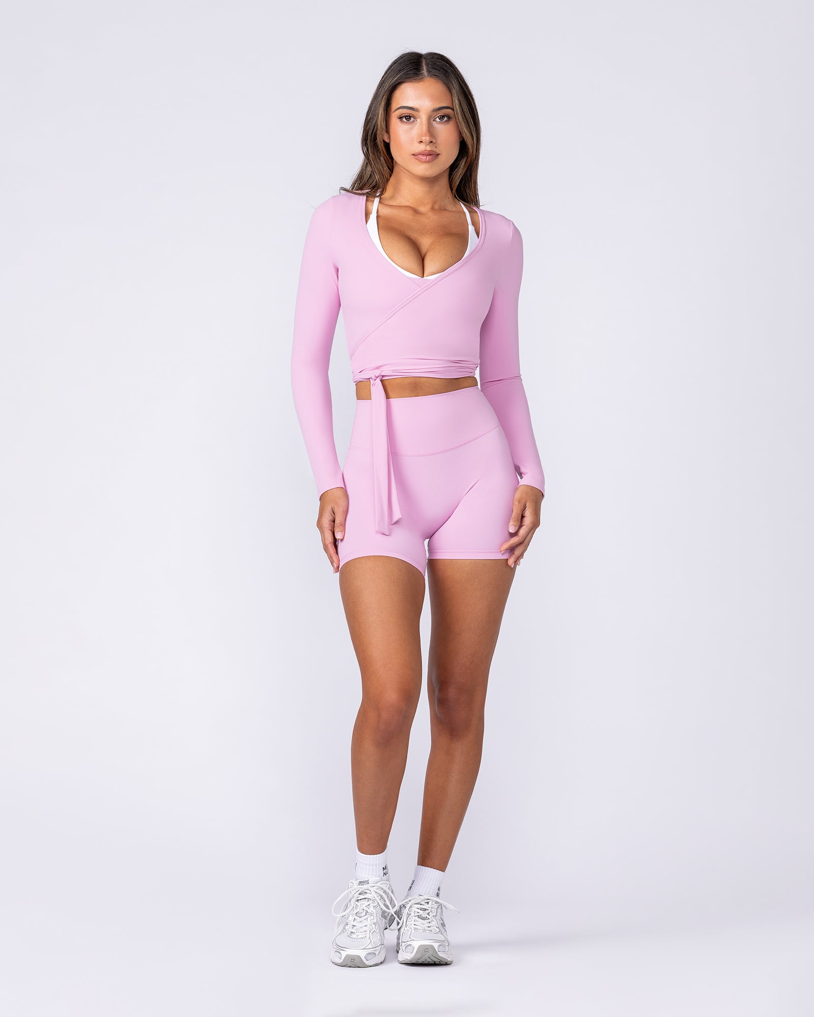 Muscle Nation T-Shirts Bliss Wrap Top - Vintage Pink