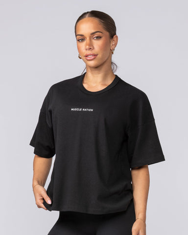 Muscle Nation T-Shirts Boxy Fit Tee - Black
