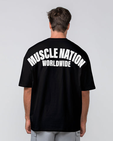 Muscle Nation T-Shirts Classic Oversized Tee - Black