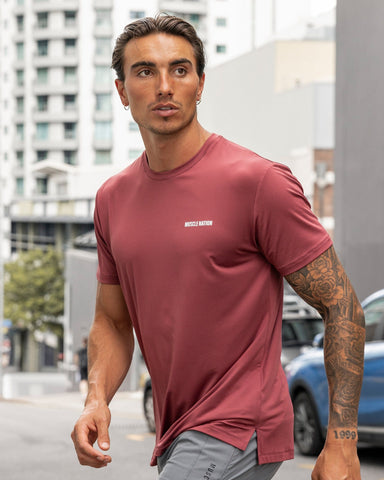 Muscle Nation T-Shirts Climaflex Active Tee - Rust