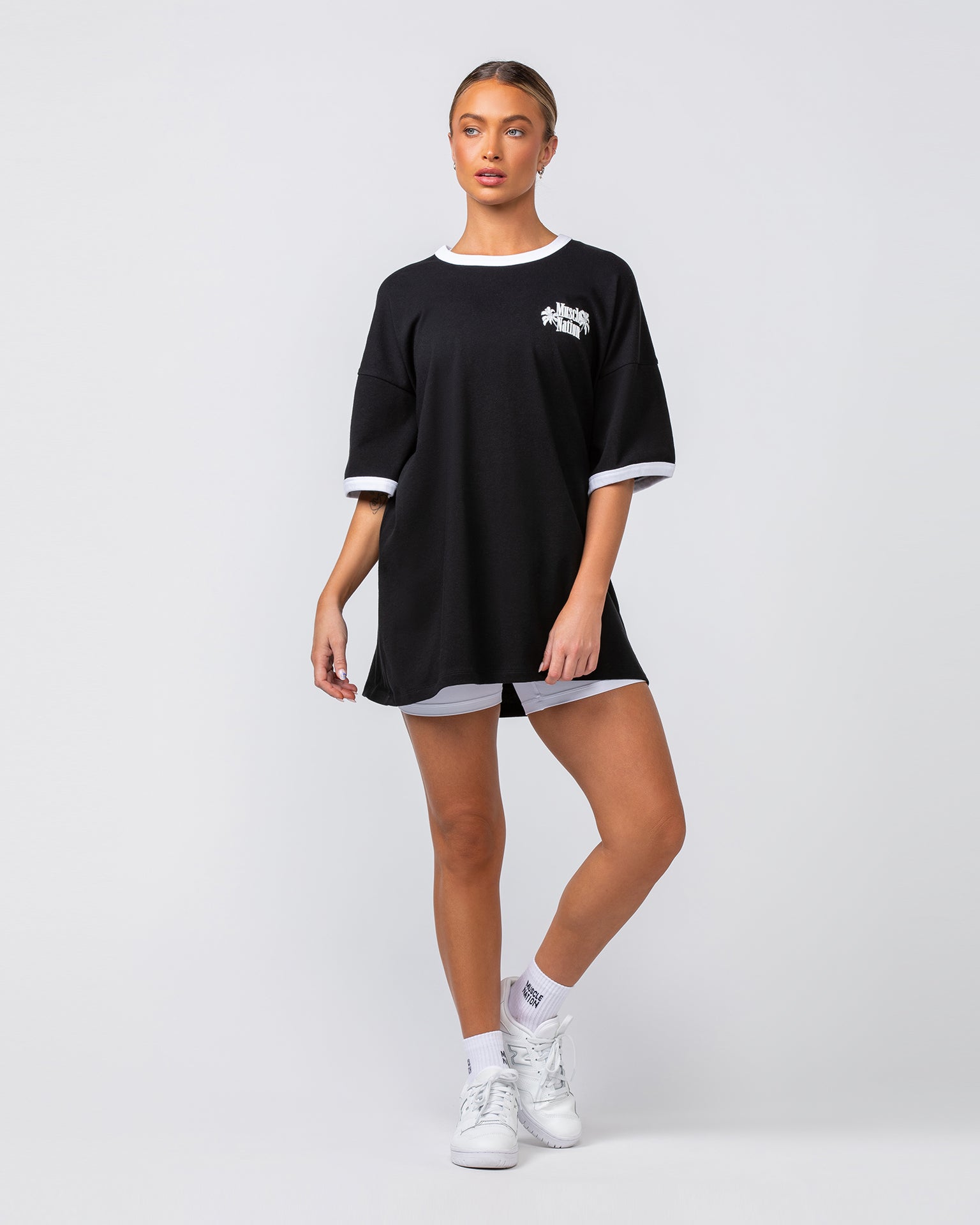 Muscle Nation T-Shirts Coast Oversized Tee - Black