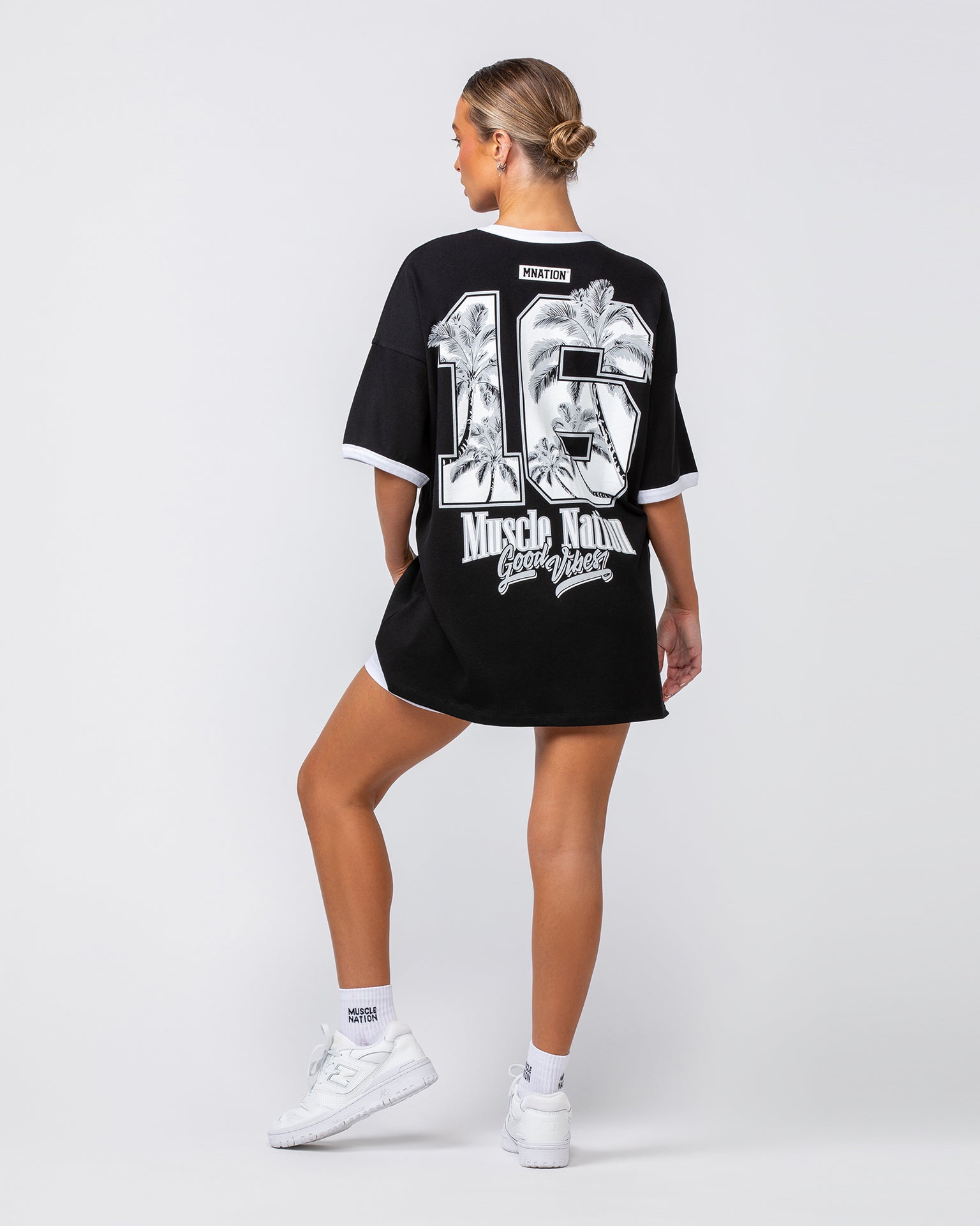 Muscle Nation T-Shirts Coast Oversized Tee - Black