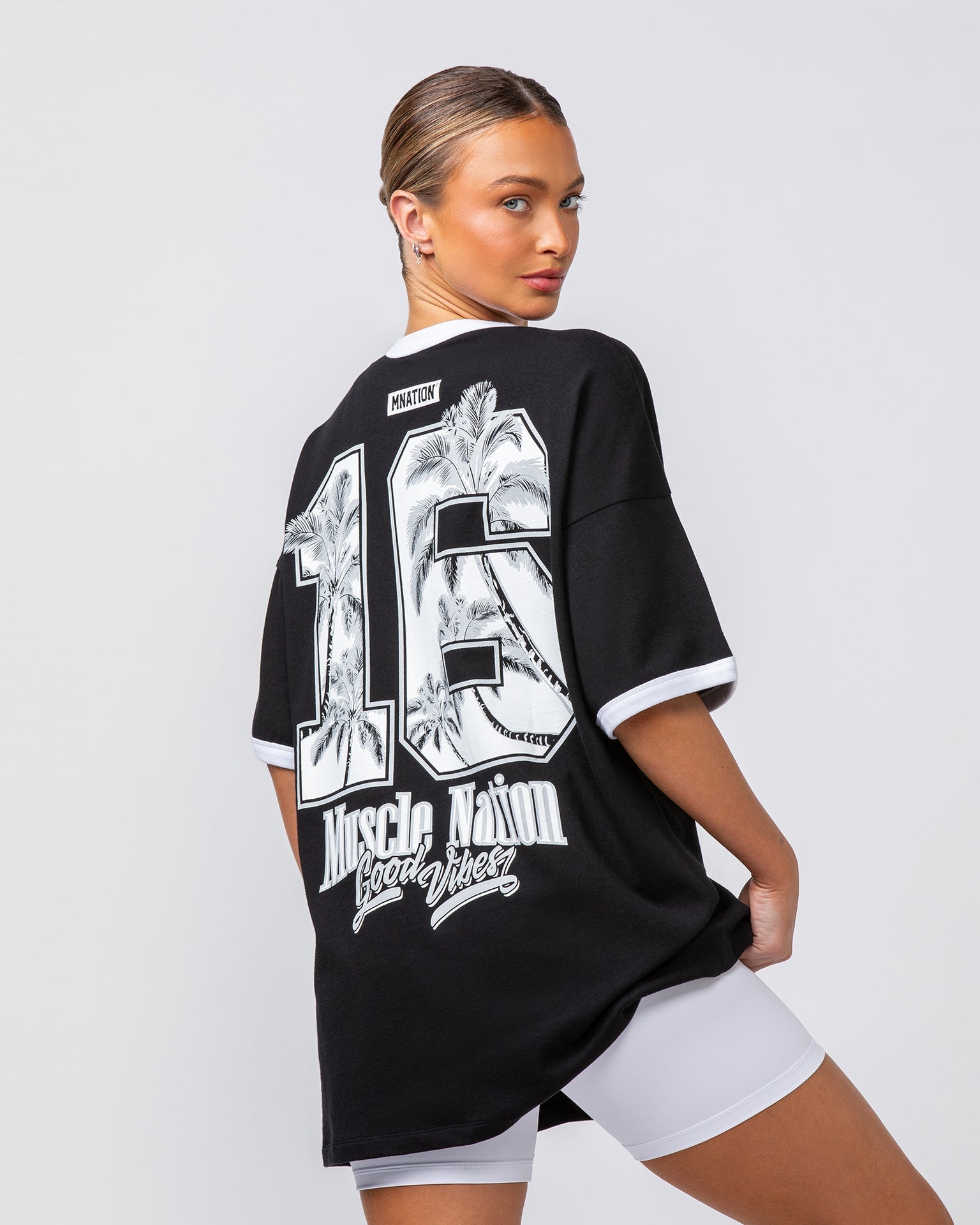 Muscle Nation T-Shirts Coast Oversized Tee - Black