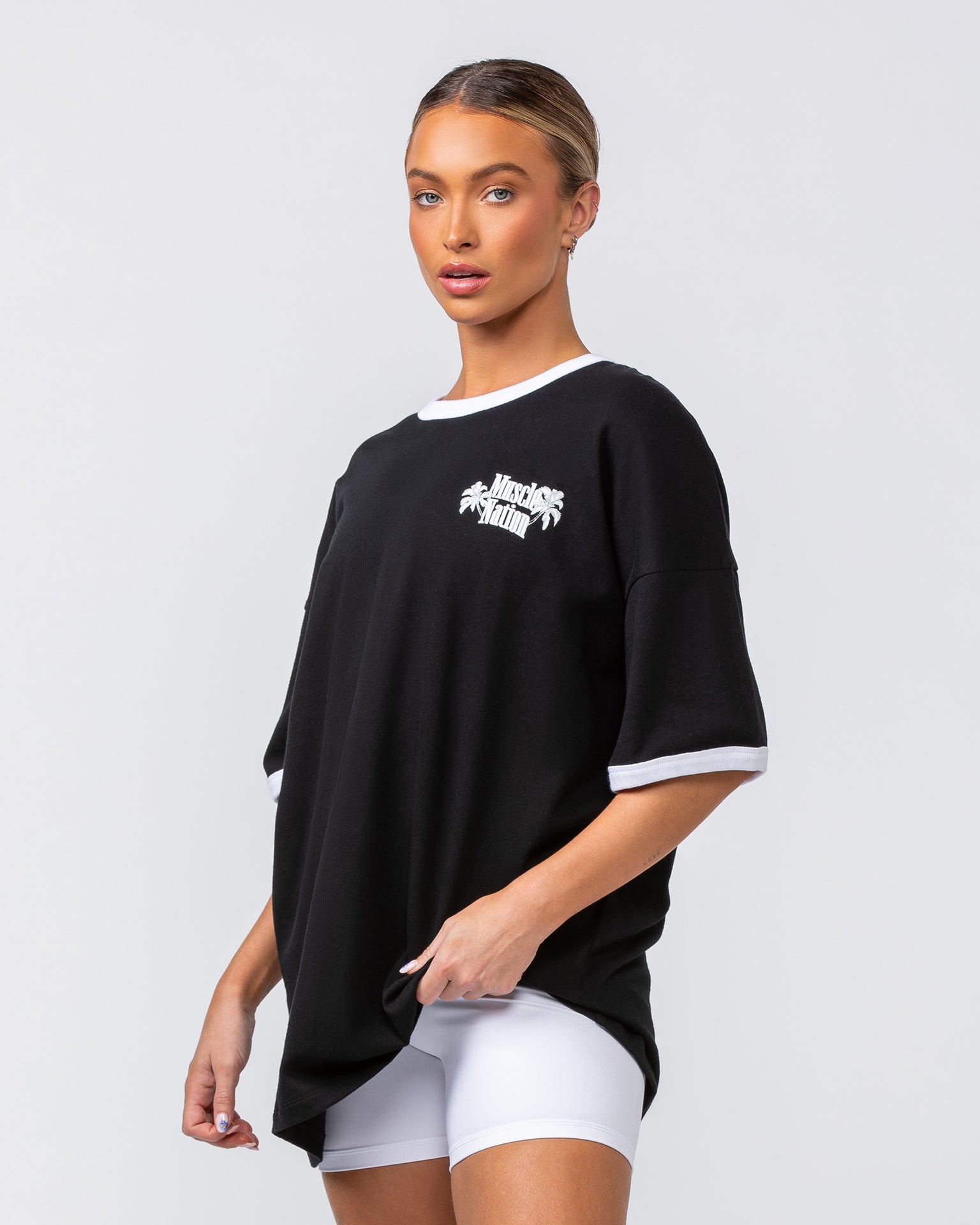 Muscle Nation T-Shirts Coast Oversized Tee - Black