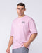 Muscle Nation T-Shirts Creed Oversized Tee - Powder Pink