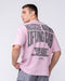 Muscle Nation T-Shirts Creed Oversized Tee - Powder Pink