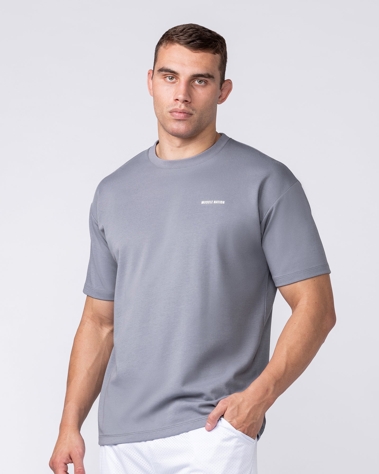 Muscle Nation T-Shirts Daily Regular Fit Tee - Cement
