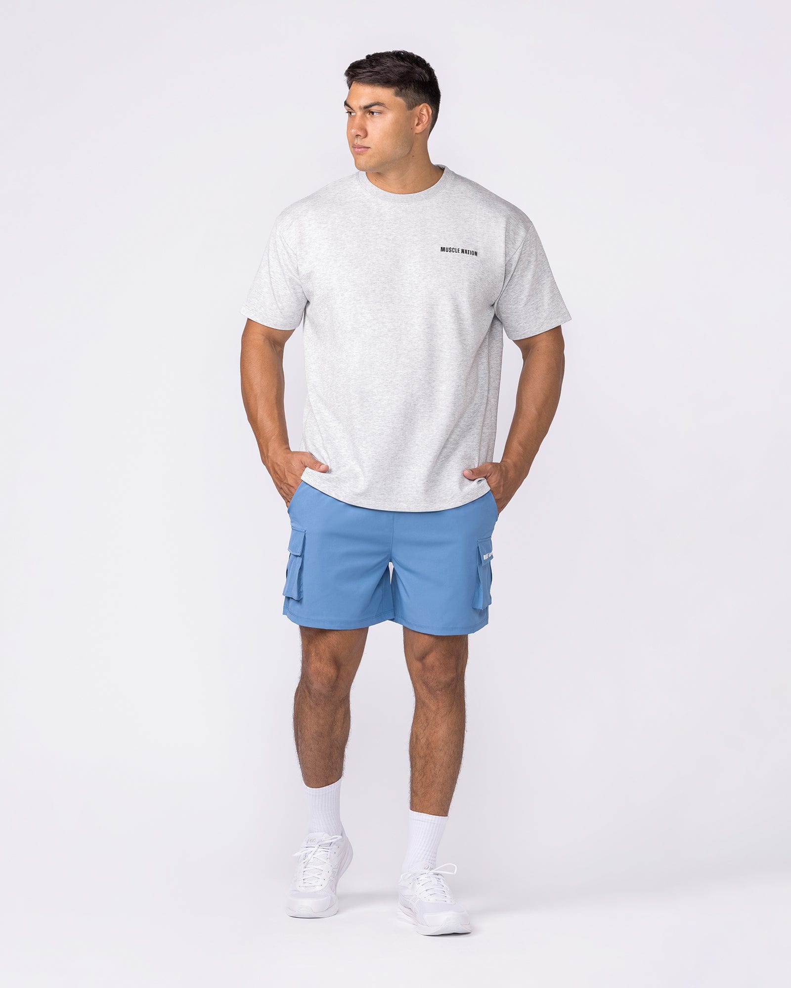 Muscle Nation T-Shirts Daily Regular Fit Tee - Grey Marl