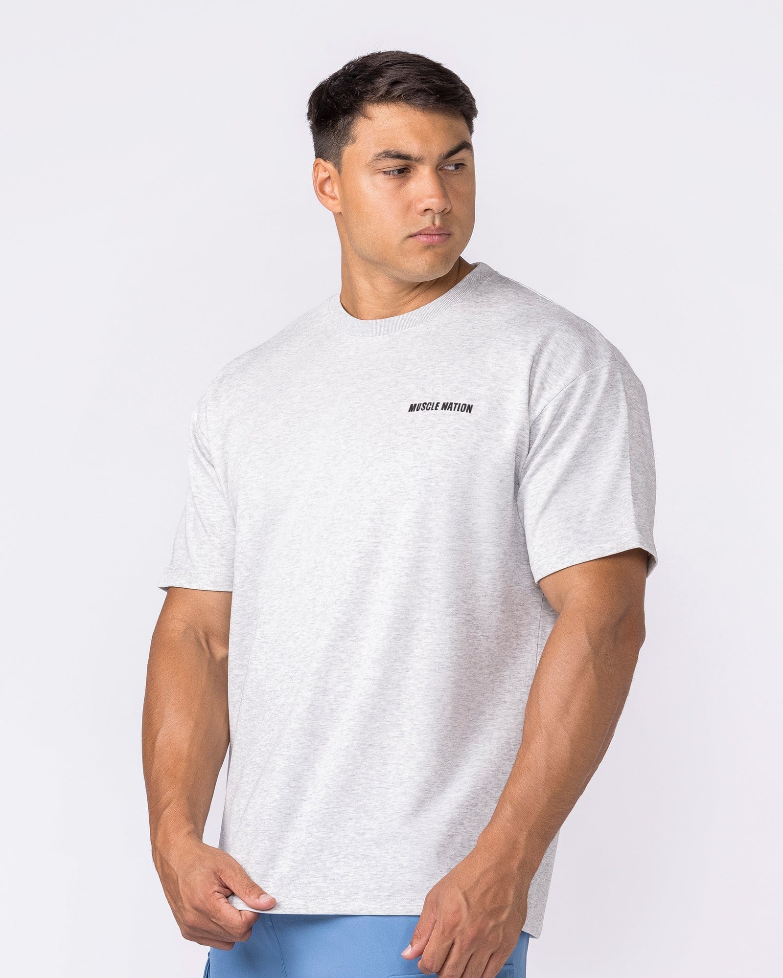 Muscle Nation T-Shirts Daily Regular Fit Tee - Grey Marl