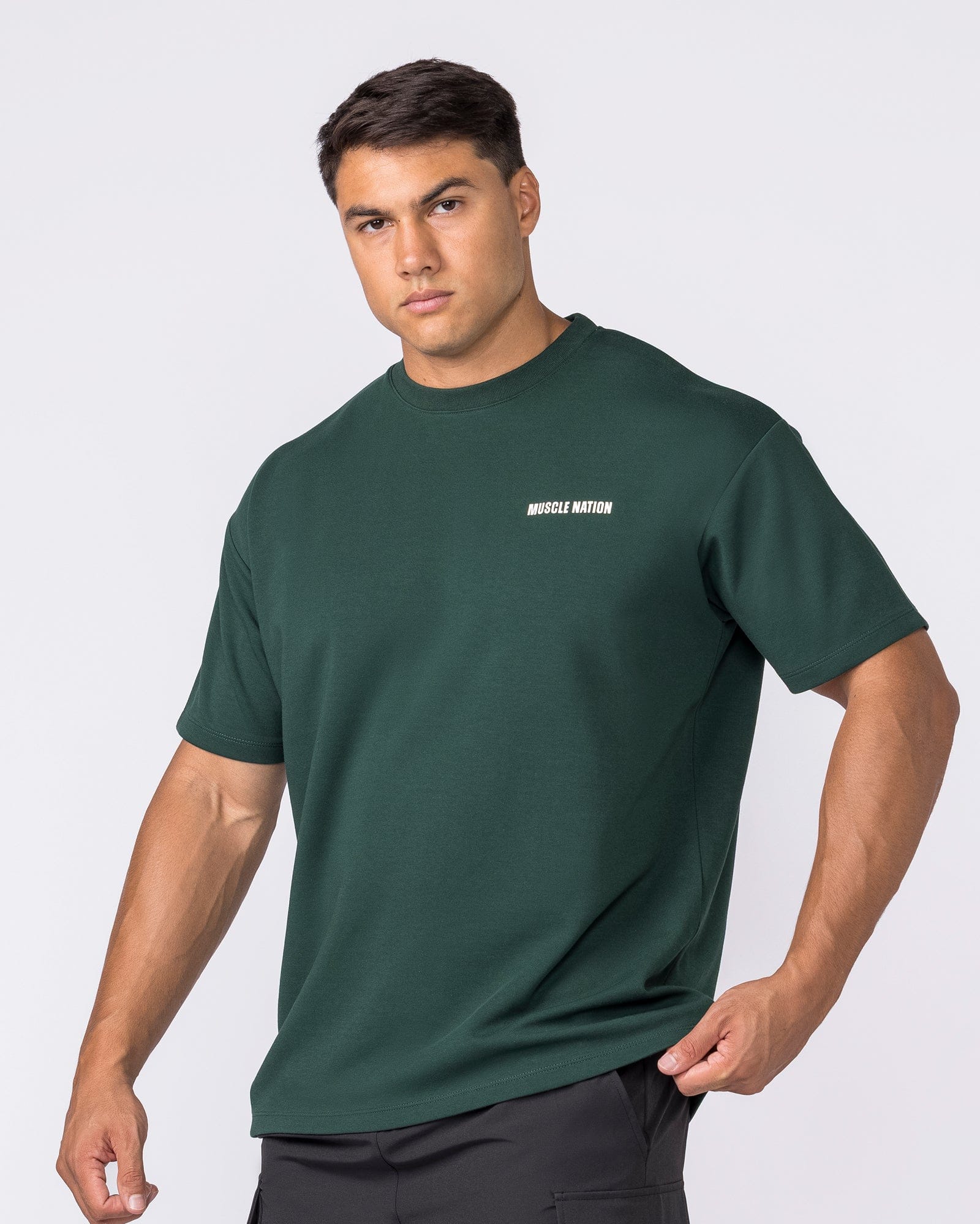 Muscle Nation T-Shirts Daily Regular Fit Tee - Sporting Green