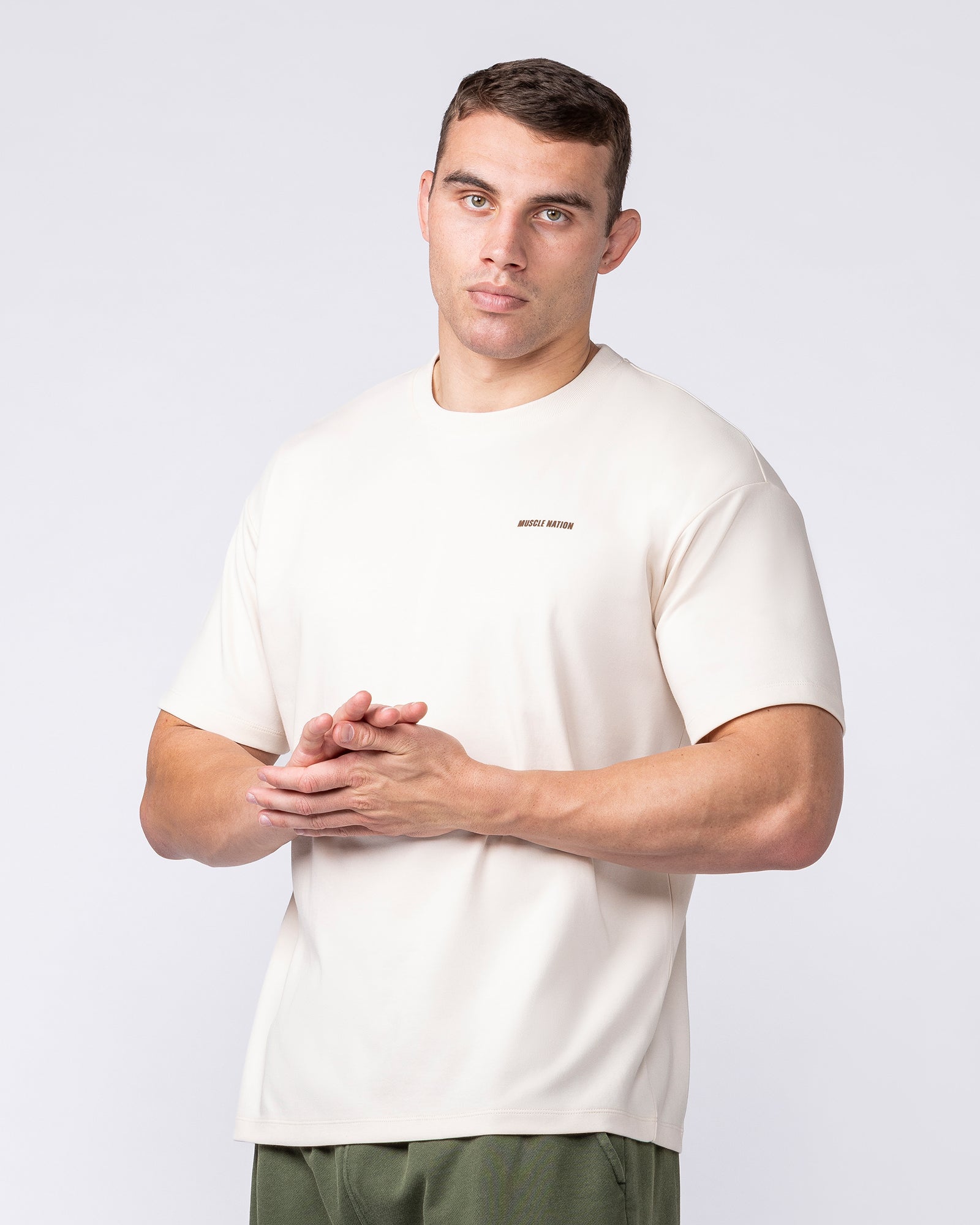 Muscle Nation T-Shirts Daily Regular Fit Tee - Travertine