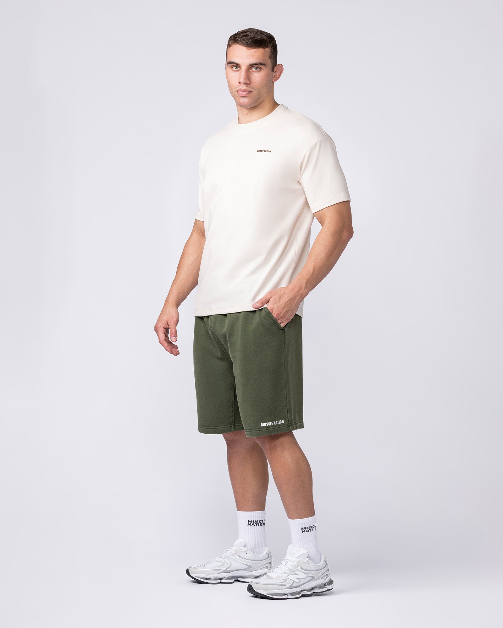 Muscle Nation T-Shirts Daily Regular Fit Tee - Travertine
