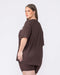 Muscle Nation T-Shirts Disco District Oversized Tee - Cocoa