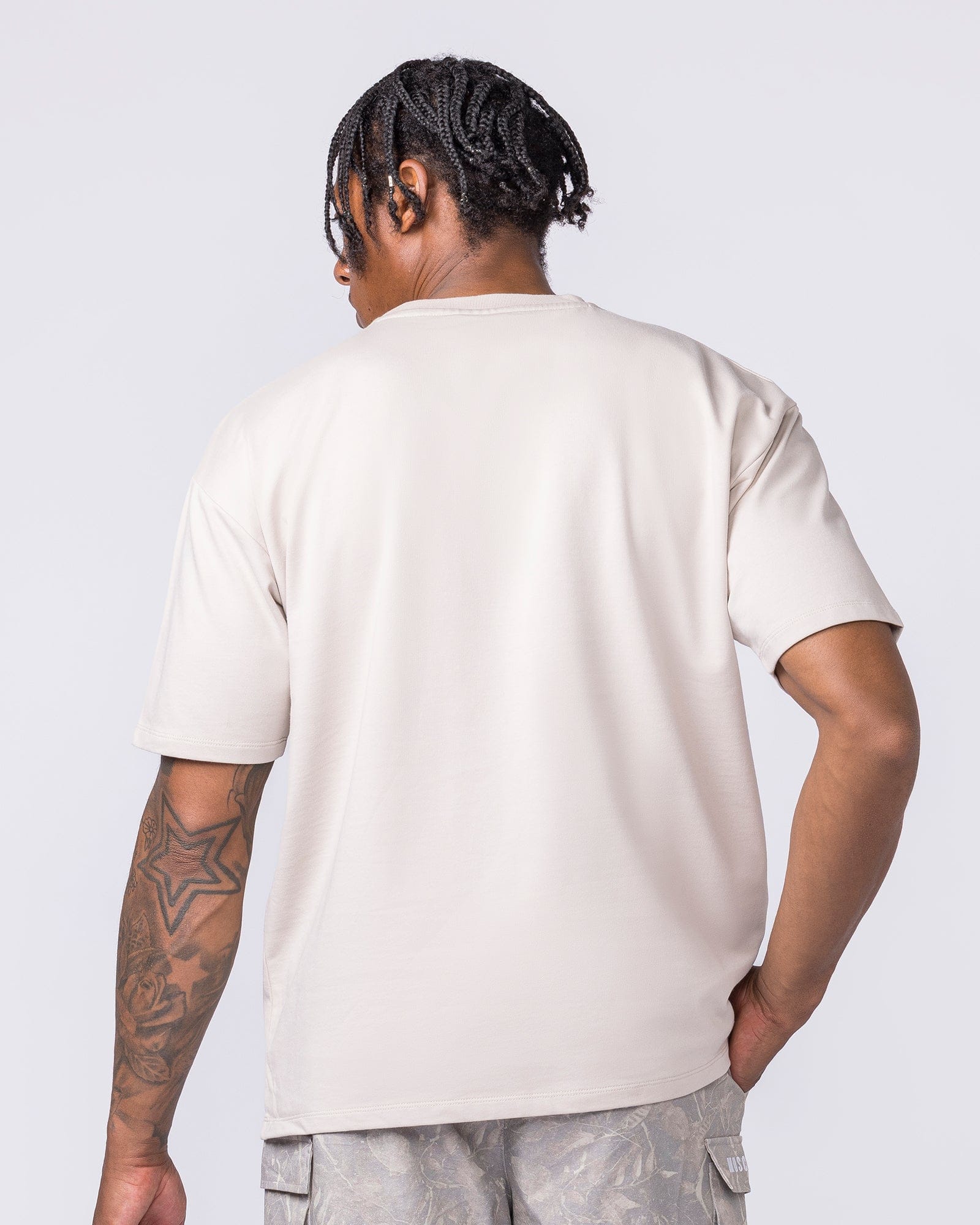 Muscle Nation T-Shirts Essential Regular Fit Tee - Cream