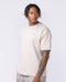 Muscle Nation T-Shirts Essential Regular Fit Tee - Cream