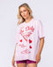 Muscle Nation T-Shirts Extra Dirty Oversized Tee - Pink Lady