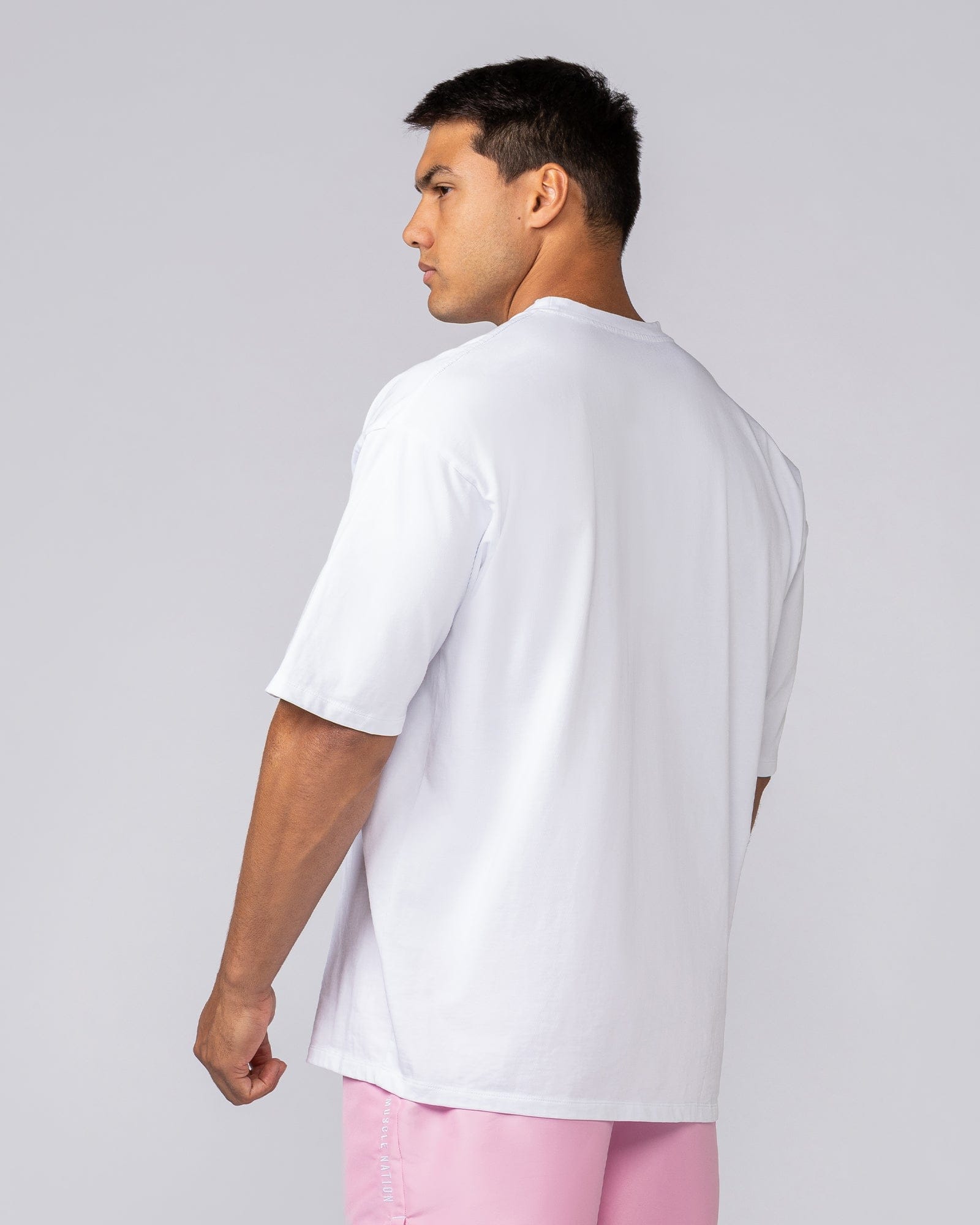 Muscle Nation T-Shirts F*ck Cancer Oversized Tee - White