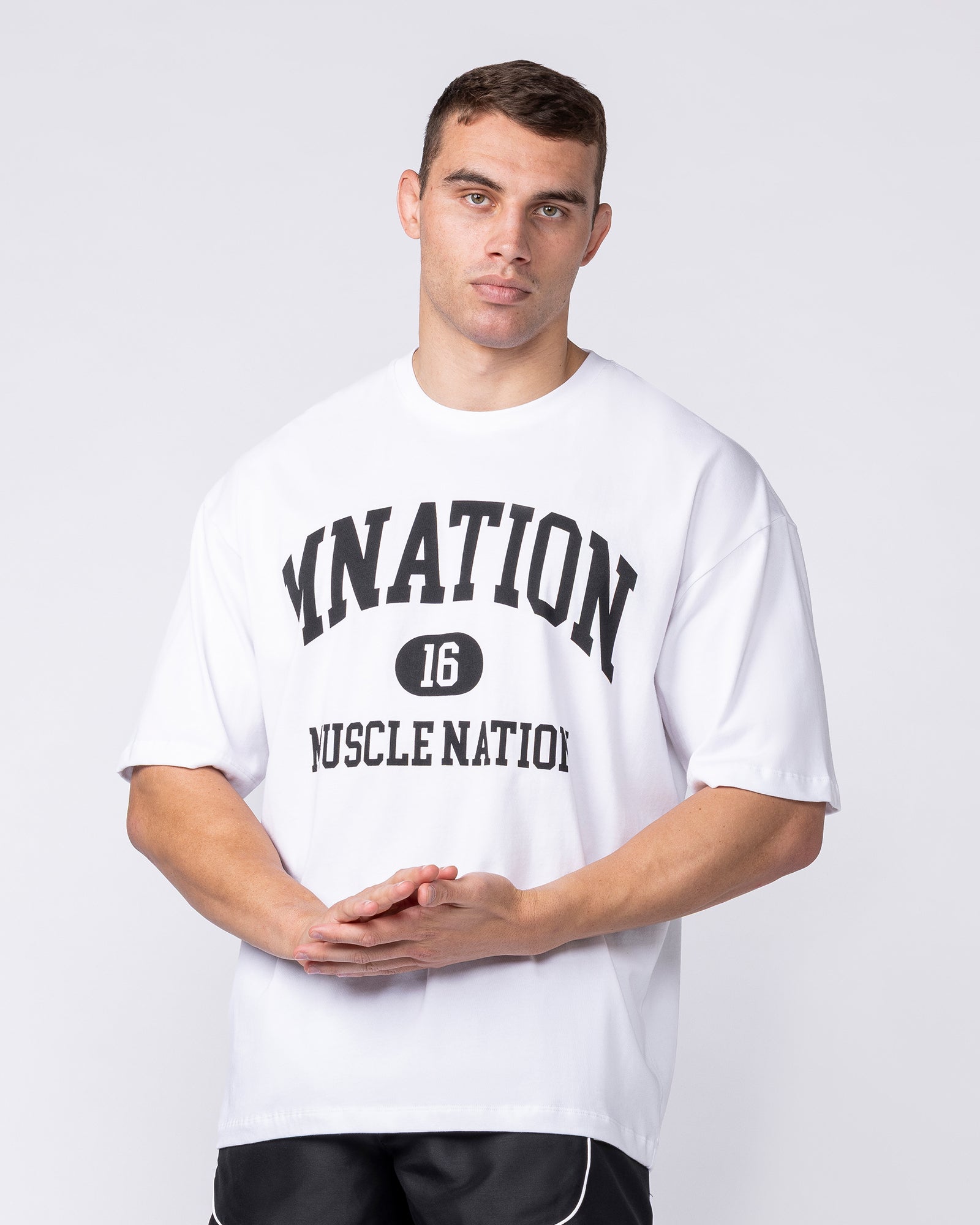 Muscle Nation T-Shirts Fieldhouse Oversized Tee - White