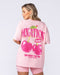 Muscle Nation T-Shirts Fresh And Juicy Oversized Tee - Petal Pink