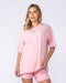 Muscle Nation T-Shirts Fresh And Juicy Oversized Tee - Petal Pink