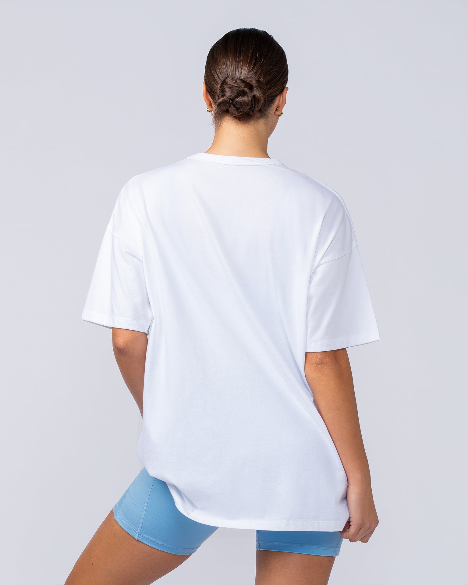 Muscle Nation T-Shirts Girl Dinner Oversized Tee - White