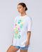 Muscle Nation T-Shirts Girl Dinner Oversized Tee - White