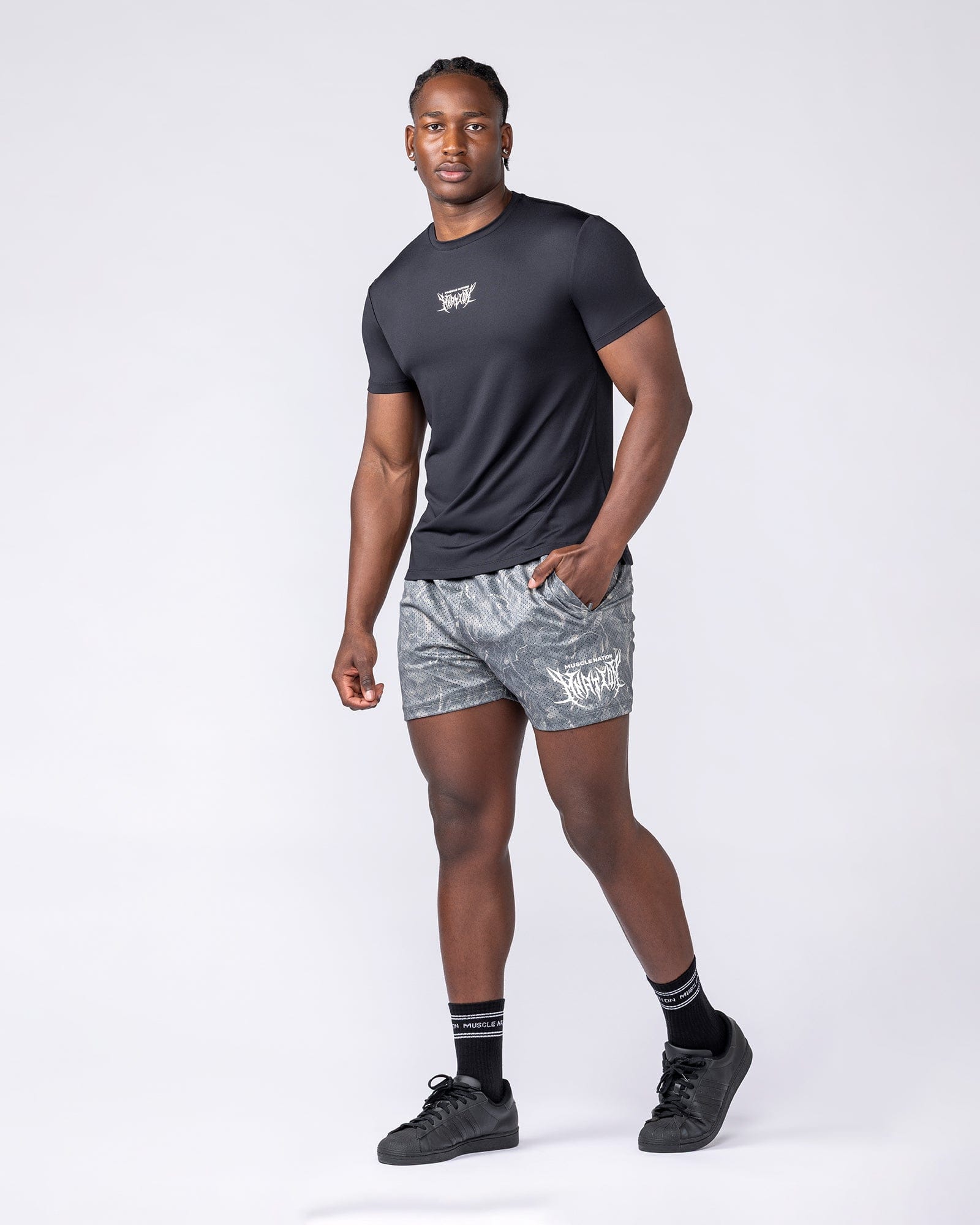 Muscle Nation T-Shirts Gothic Climaflex Active Tee - Black