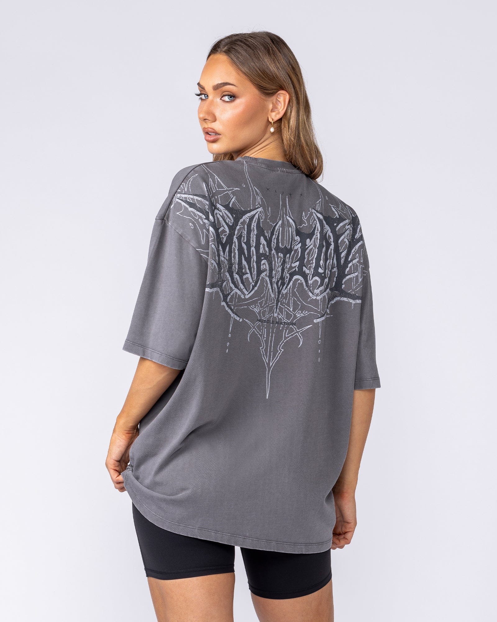 Muscle Nation T-Shirts Gothic Oversized Tee - Washed Tornado