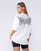 Muscle Nation T-Shirts Gothic Oversized Tee - White