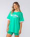 Muscle Nation T-Shirts Gym Girly Oversized Tee - Palm Leaf