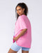 Muscle Nation T-Shirts Hawaiian Vibes Oversized Tee - Washed Pink Frosting
