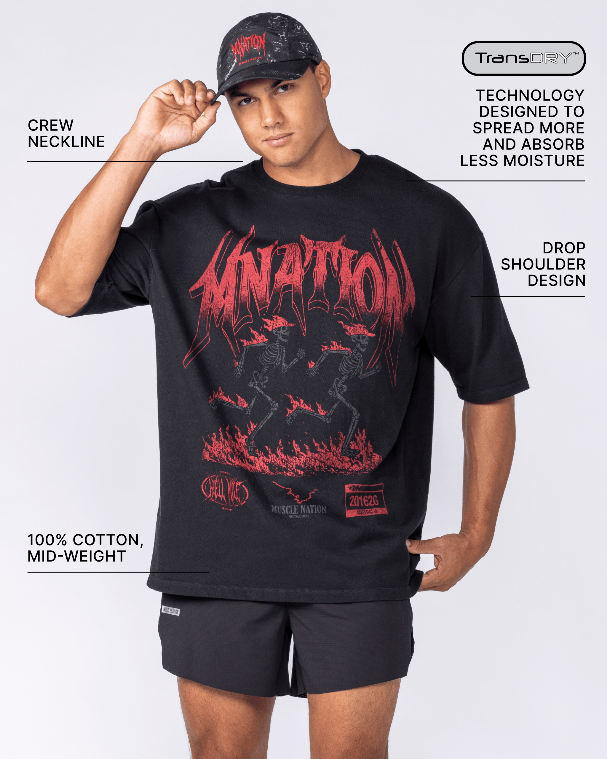 Muscle Nation T-Shirts Hell Mile Running Tee - Black