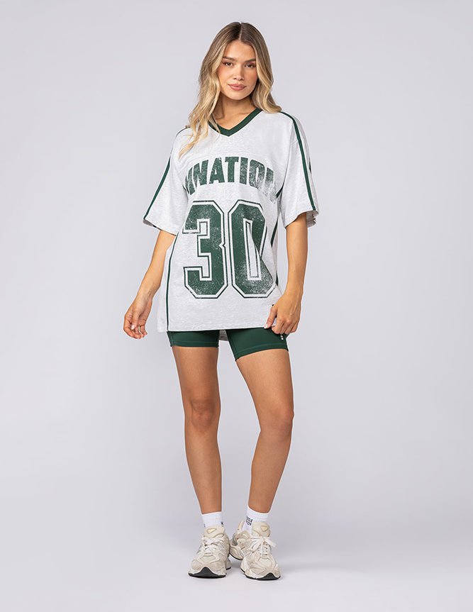 Muscle Nation T-Shirts Homage Oversized Tee - Snow Grey Marl