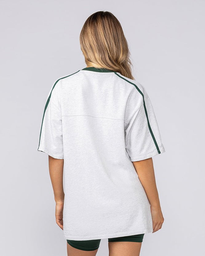 Muscle Nation T-Shirts Homage Oversized Tee - Snow Grey Marl