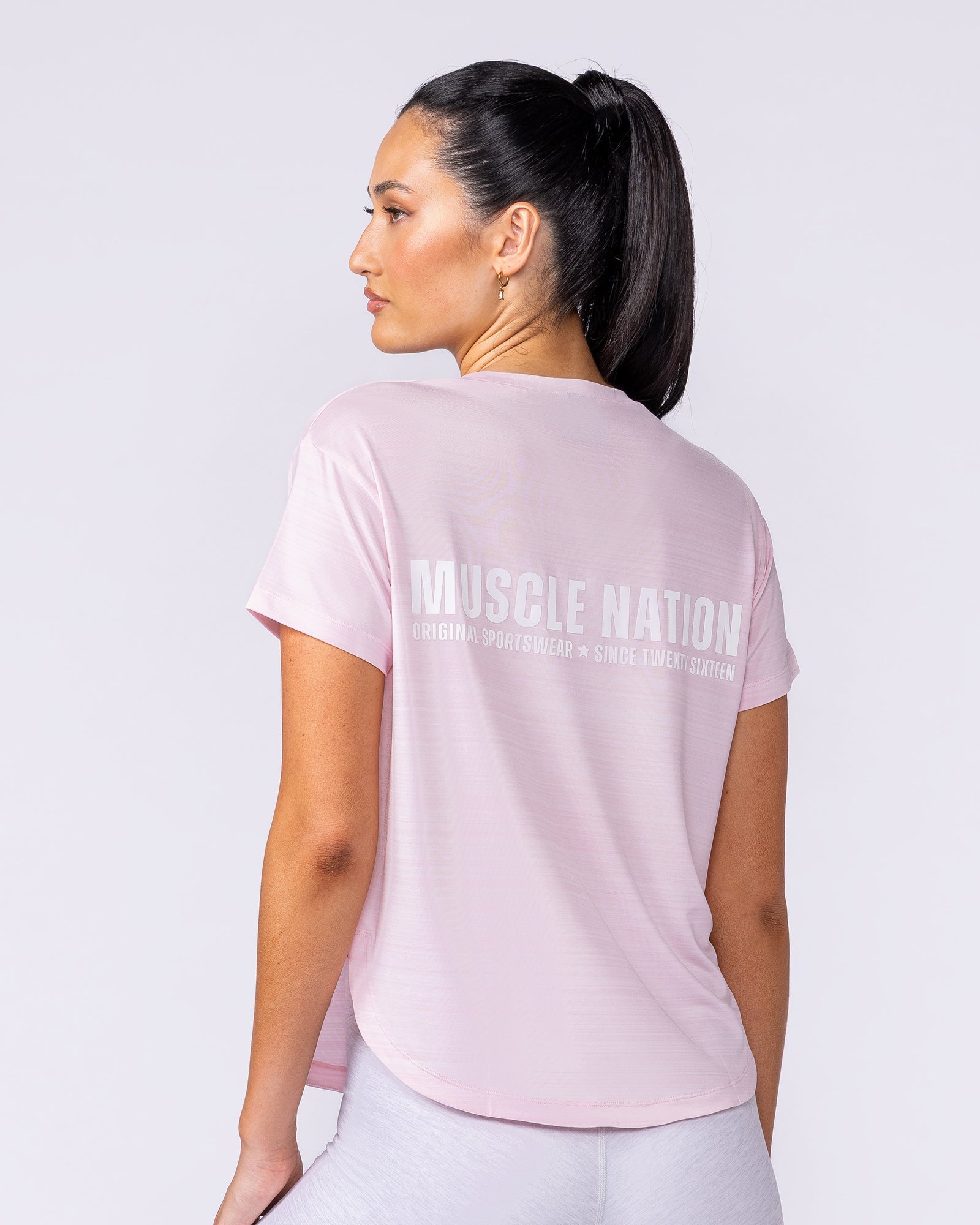 Muscle Nation T-Shirts Ignite Training Tee - Soft Pink