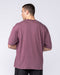 Muscle Nation T-Shirts Iron Skull Oversized Tee - Washed Maroon