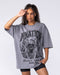 Muscle Nation T-Shirts Iron Skull Oversized Tee - Washed Tornado