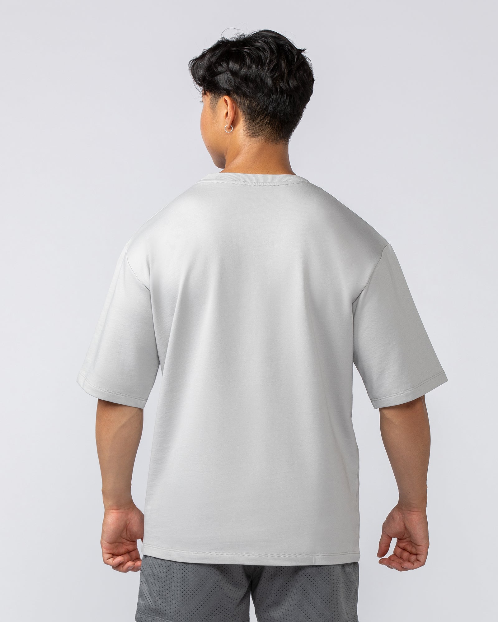 Muscle Nation T-Shirts Lee Lem Boxy Loopback Tee - Ice Grey