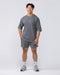 Muscle Nation T-Shirts Lee Lem Short Boxy Waffle Tee - Platinum Grey