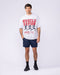 Muscle Nation T-Shirts Mens Running Club Oversized Tee - Snow Grey Marl