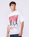 Muscle Nation T-Shirts Mens Running Club Oversized Tee - Snow Grey Marl