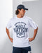 Muscle Nation T-Shirts Mens Team MN Oversized Tee - White