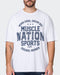 Muscle Nation T-Shirts Mens Team MN Oversized Tee - White