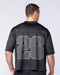 Muscle Nation T-Shirts Mesh Boxy Cropped Oversized Tee - Black