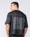 Muscle Nation T-Shirts Mesh Boxy Cropped Oversized Tee - Black
