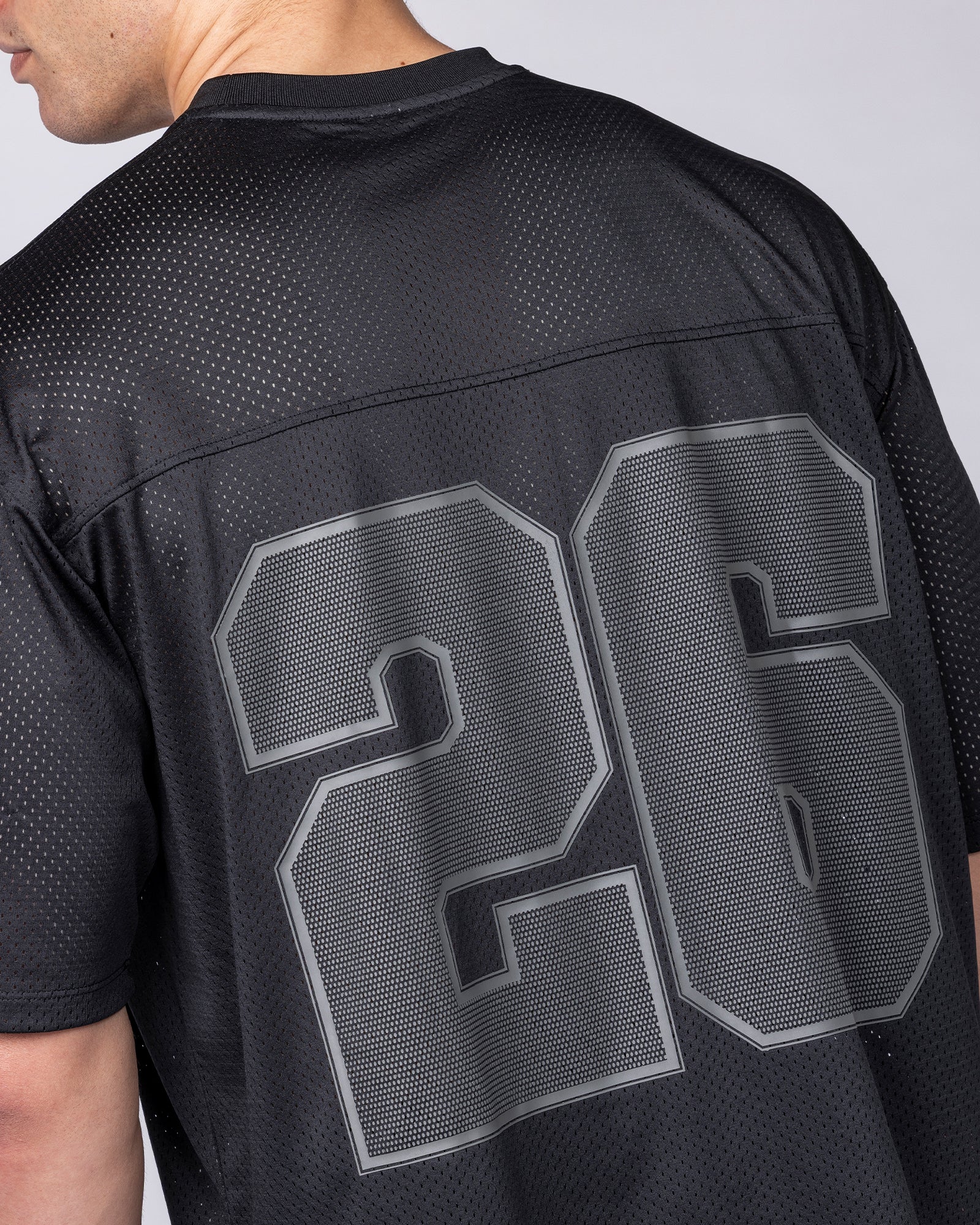 Muscle Nation T-Shirts Mesh Boxy Cropped Oversized Tee - Black