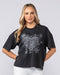 Muscle Nation T-Shirts Misfit Boxy Vintage Tee - Washed Black