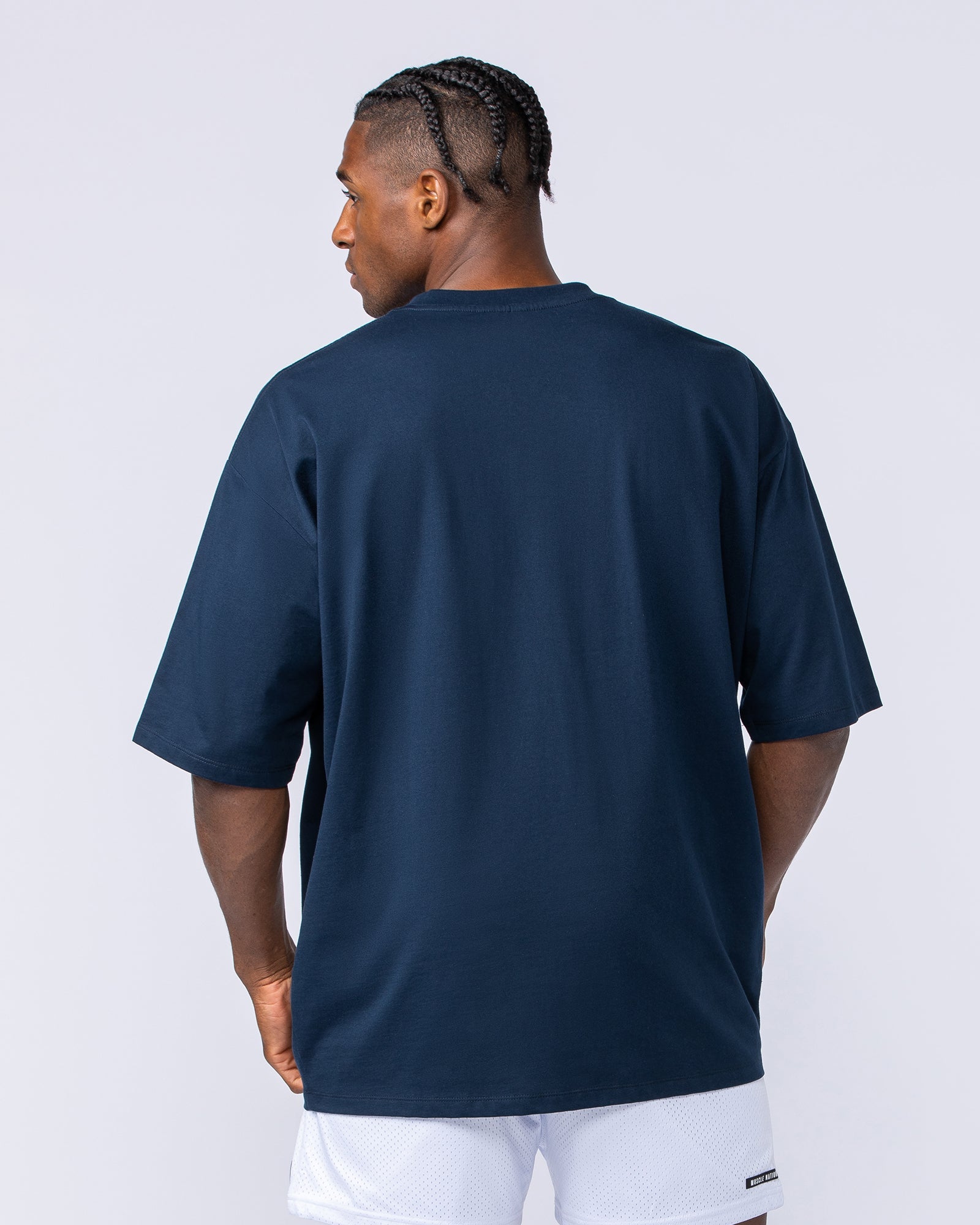 Muscle Nation T-Shirts MN Varsity Oversized Tee - Navy