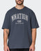 Muscle Nation T-Shirts MN Varsity Oversized Tee - Thunder