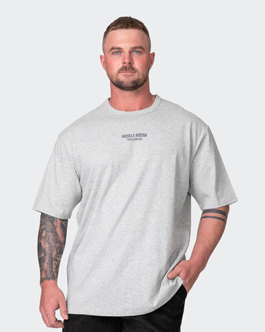 Muscle Nation T-Shirts MNation Worldwide Pump Cover - Light Grey Marl